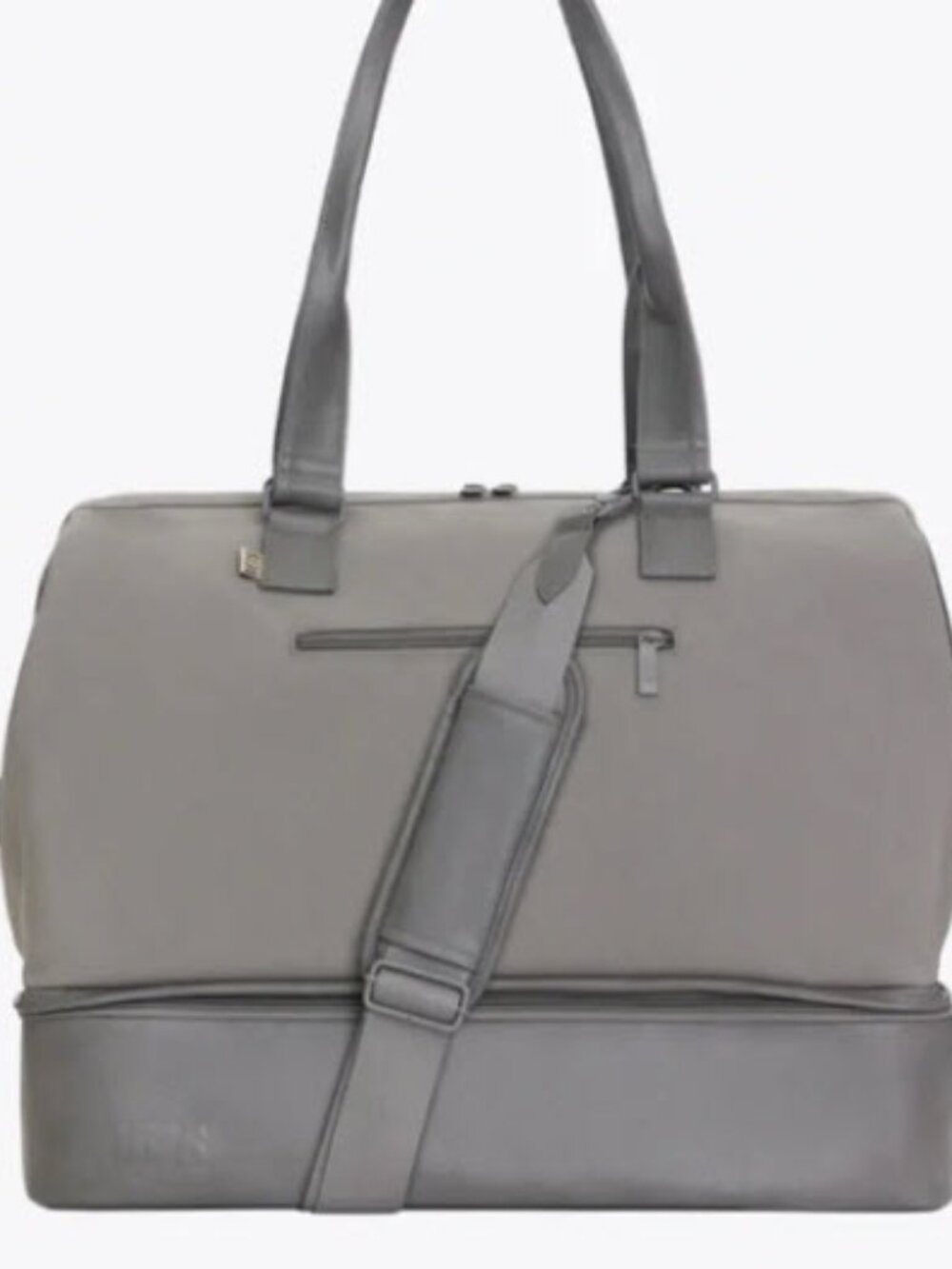 BÉIS The Weekender Gray Travel Bag with Bottom Compartment
